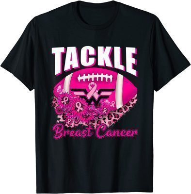 Tackle Football Pink Ribbon Breast Cancer Awareness Boys Kid Unisex TShirt