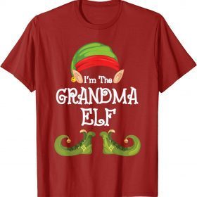 Funny GRANDMA Elf Funny Matching Family For Christmas Party Pajama T-Shirt