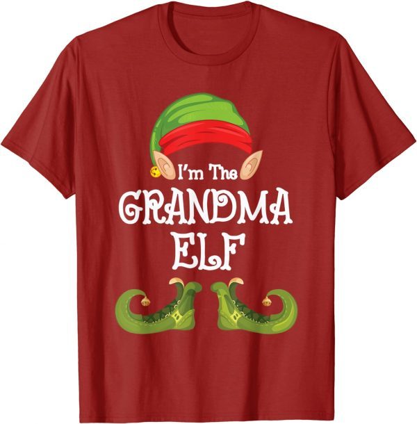 Funny GRANDMA Elf Funny Matching Family For Christmas Party Pajama T-Shirt