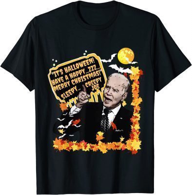 Classic Happy Christmas Anti Biden Funny Halloween 2021 Creepy Joe T-Shirt