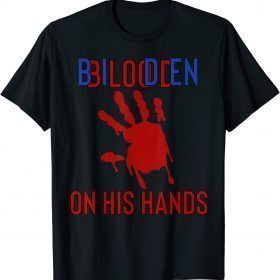 Biden Blood On His Hands Vintage Biden Handprint T-Shirt