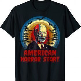 Biden Horror American Zombie Story Halloween Retro Vintage T-Shirt