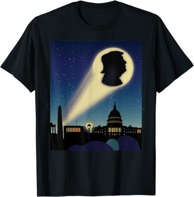 Sky Signal Over Washington Calling Trump - Anti Biden Funny T-Shirt