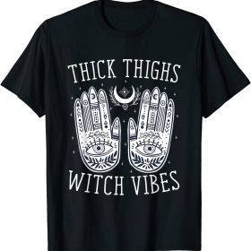 Classic Thick Thighs Witch Vibes Halloween T-Shirt