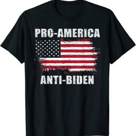 Classic Pro America Anti Biden Vintage Retro Patriot US Flag T-Shirt