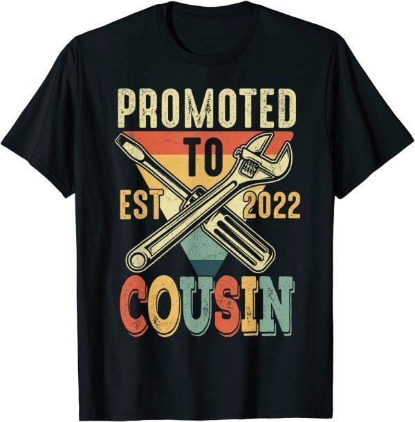 Promoted To Cousin Est 2022 Vintage Wrench T-Shirt