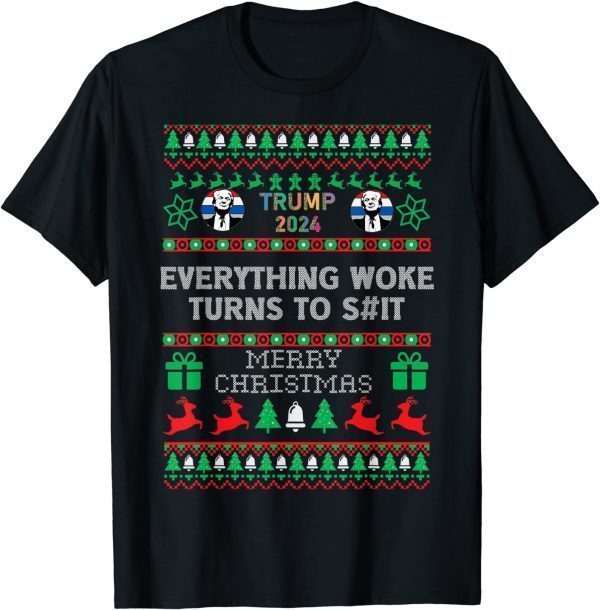 Trump Quote Pro American Anti Biden Ugly Christmas Sweater T-Shirt