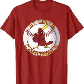 Retro Ball Cardinal Red Cool Baseball Costume T-Shirt