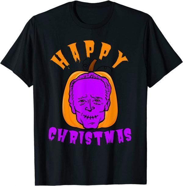 T-Shirt Happy Biden Pumpkin Christmas Halloween Costume