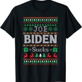Biden Sucks Impeach Funny Politics Ugly Christmas Sweater T-Shirt