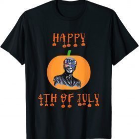 Funny Anti Joe Biden Happy 4th of July Pumpkin Head T-Shirt