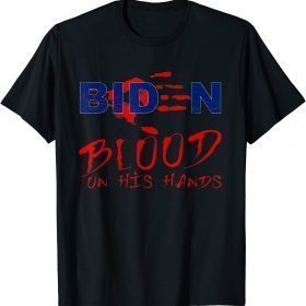 joe biden hand spring blood on his hands -bring trump back Gift T-Shirt