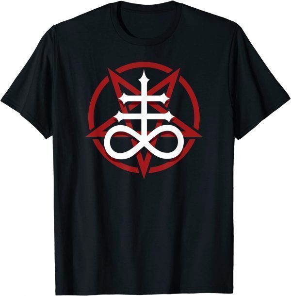 T-Shirt Satanic Leviathan Cross And Pentagram