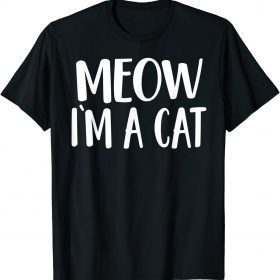 Official Meow I'm A Cat Halloween T-Shirt