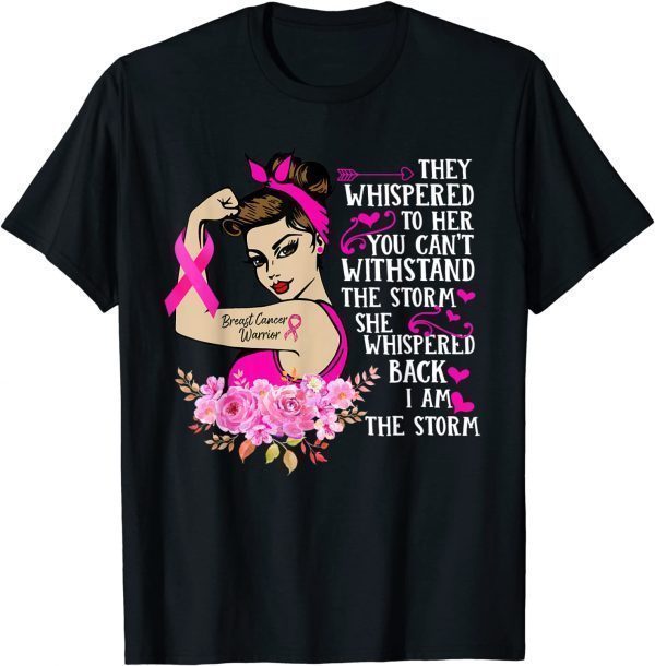 Classic I'm The Storm Strong Women Breast Cancer Warrior Pink Ribbon T-Shirt