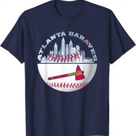 Atlanta Baseball Distressed Game Day Brave Vintage Fan Lover T-Shirt