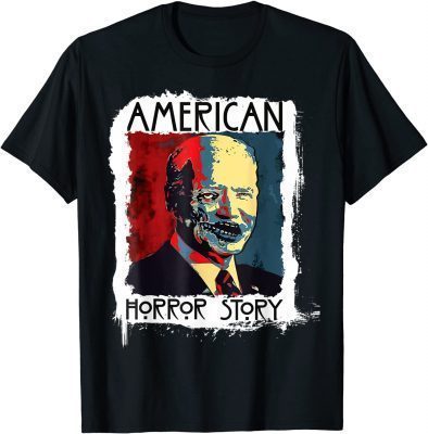 Funny Biden Horror American Zombie Story Halloween Retro Vintage T-Shirt
