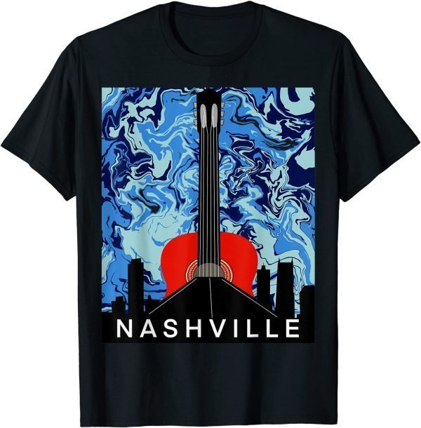 Official Nashville Skyline Guitar T-Shirt