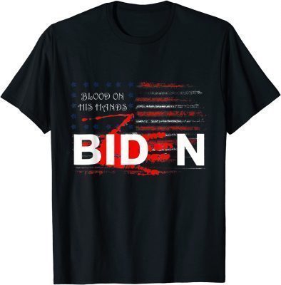 Biden Blood On His Hands - Bring Trump Back Biden Handprint Unisex T-Shirt