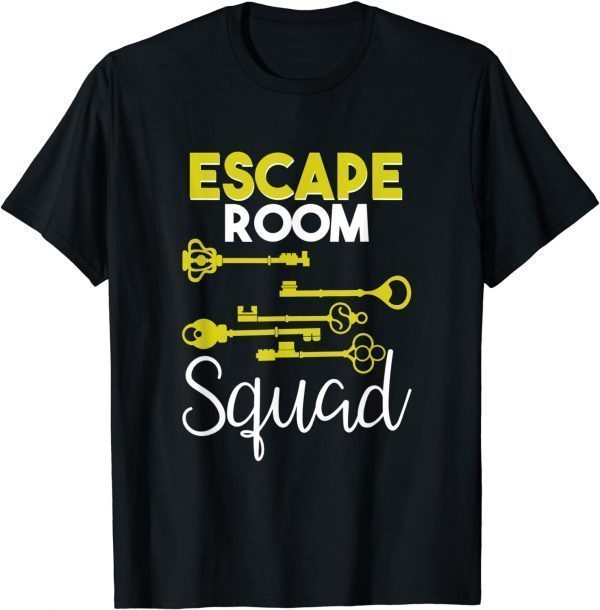 Escape Room Squad Tshirt Vintage Key Design Lock Team Crew Unisex TShirt