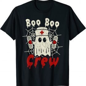 Boo Boo Crew Shirt Nurse Ghost Costume Funny Halloween Funny T-Shirt