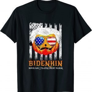 Funny Biden Pumpkin Make Halloween Great Again Bidenkin USA 2021 T-Shirt
