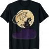 Halloween Witch Riding Broom Full Moon Witchin Ride Funny Tee Shirt