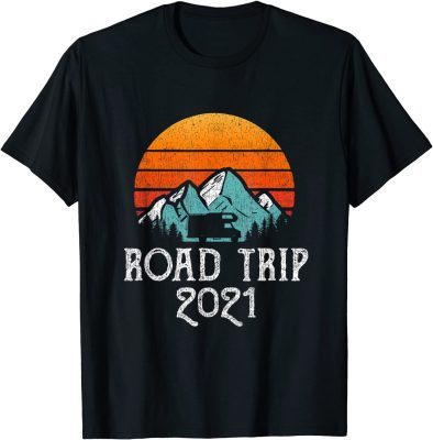Road Trip 2021 Summer Vacation Tee Camping Gift Tee Shirt