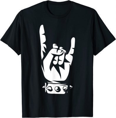 Giant Rock Fingers Horns Hand Heavy Rock Music Classic T-Shirt