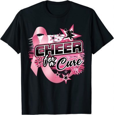 Official Cheer Breast Cancer Awareness Shirts Pink Ribbon Cheerleader T-Shirt