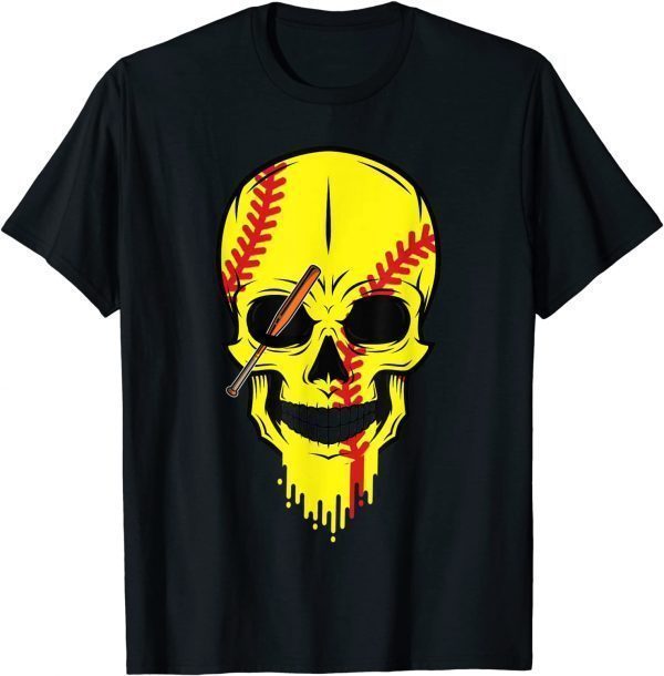Funny Matching Family softball Skull Costume Halloween funny 2021 T-Shirt