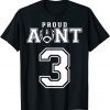 Custom Proud Football Aunt Number 3 Personalized For Women Classic T-Shirt
