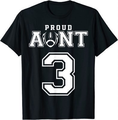 Custom Proud Football Aunt Number 3 Personalized For Women Classic T-Shirt