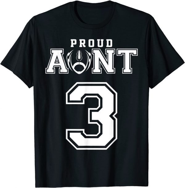 Custom Proud Football Aunt Number 3 Personalized For Women Classic T-Shirt