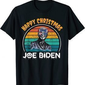 Happy Christmas Halloween 2021 Jokes Pumpkin Joe Biden Retro T-Shirt