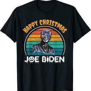 Happy Christmas Halloween 2021 Jokes Pumpkin Joe Biden Retro T-Shirt