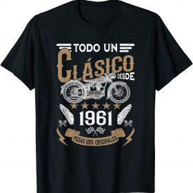 Mens Biker All A Classic Born In 1961 Birthday T-Shirt