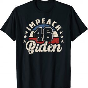 Impeach Biden Retro Vintage Sunset 8646 Anti Biden Pro US T-Shirt