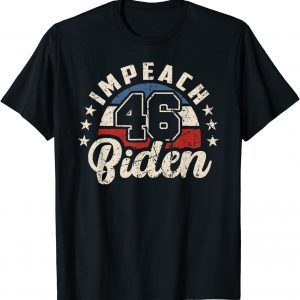 Impeach Biden Retro Vintage Sunset 8646 Anti Biden Pro US T-Shirt