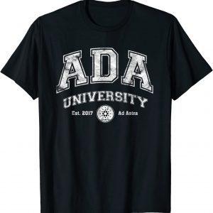 T-Shirt ADA University, Distressed Cardano Logo College Style Crypto 2021