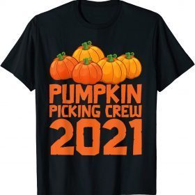 Pumpkin Picking Crew 2021 Halloween Toddler Kids Costume Gift Tee Shirt