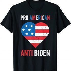 Pro American Anti Biden USA Heart Impeach Biden Unisex T-Shirt