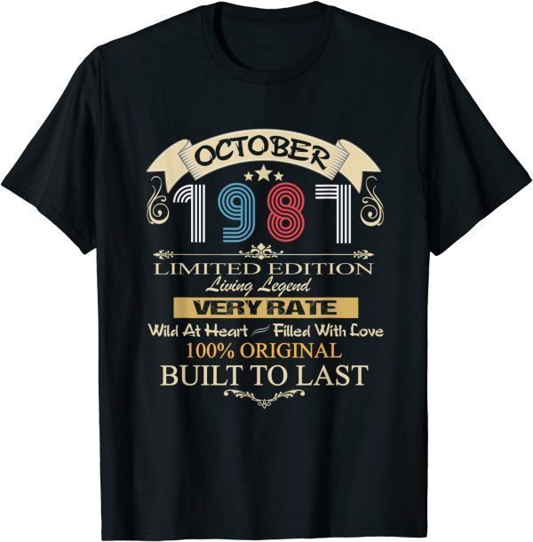 October 1987 Limited Edition Living Legend Birthday T-Shirt