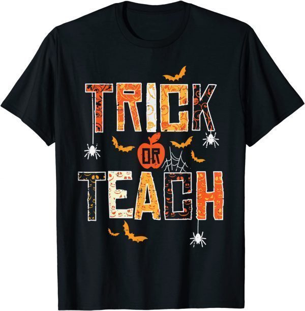 T-Shirt Trick Or Teach Cute Halloween Teacher Men Women 2021