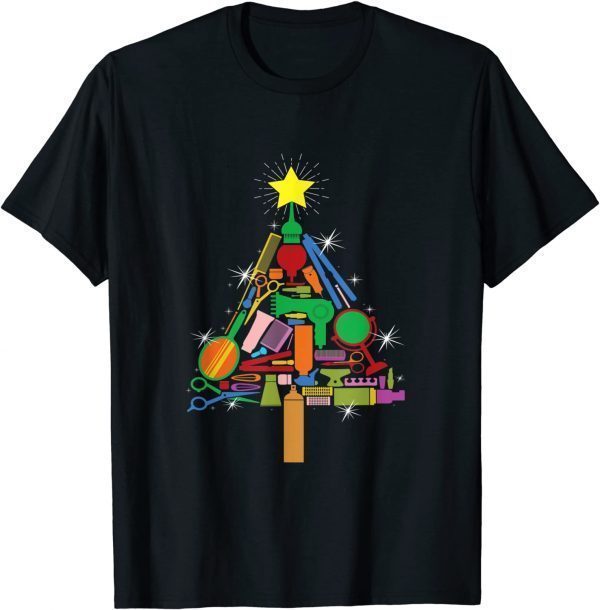 Hairdresser gifts Christmas Christmas tree fir tree T-Shirt