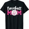 Funny Baseball Mom Pink Ribbon Breast Cancer Awareness Fighters T-Shirt