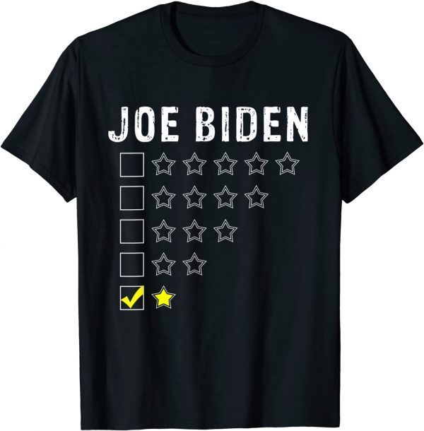 Voter Anti Joe Biden One Star Rating Funny Republicans Unisex T-Shirt