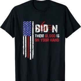 Official Biden Blood Hands American Flag Anti Biden Shirt
