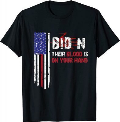 Official Biden Blood Hands American Flag Anti Biden Shirt