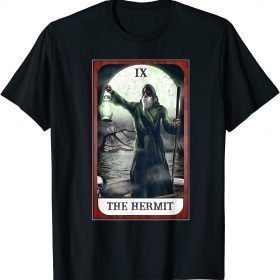 Classic Hermit Tarot Deck Card Shirts Gothic Halloween Mens Womens T-Shirt